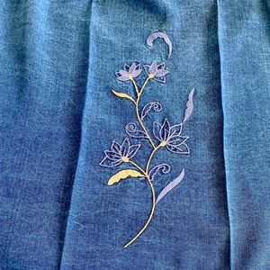 Embroidered Denim Topper by JJill